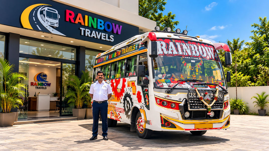 Mini Bus rental with driver in Tamil Nadu Kerala and Pondicherry