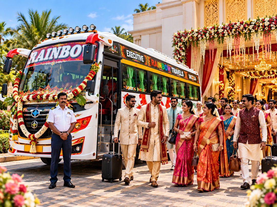 Wedding guest transportation and vehicle rentals